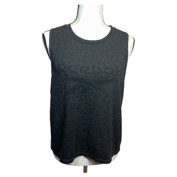 Reebok Charcoal Gray Active Workout Gym Sleeveless Tank Top Size Large - Picture 1 of 10